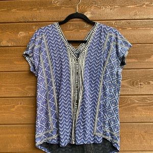 ☘️ Lucky Brand Blue Breezy Top